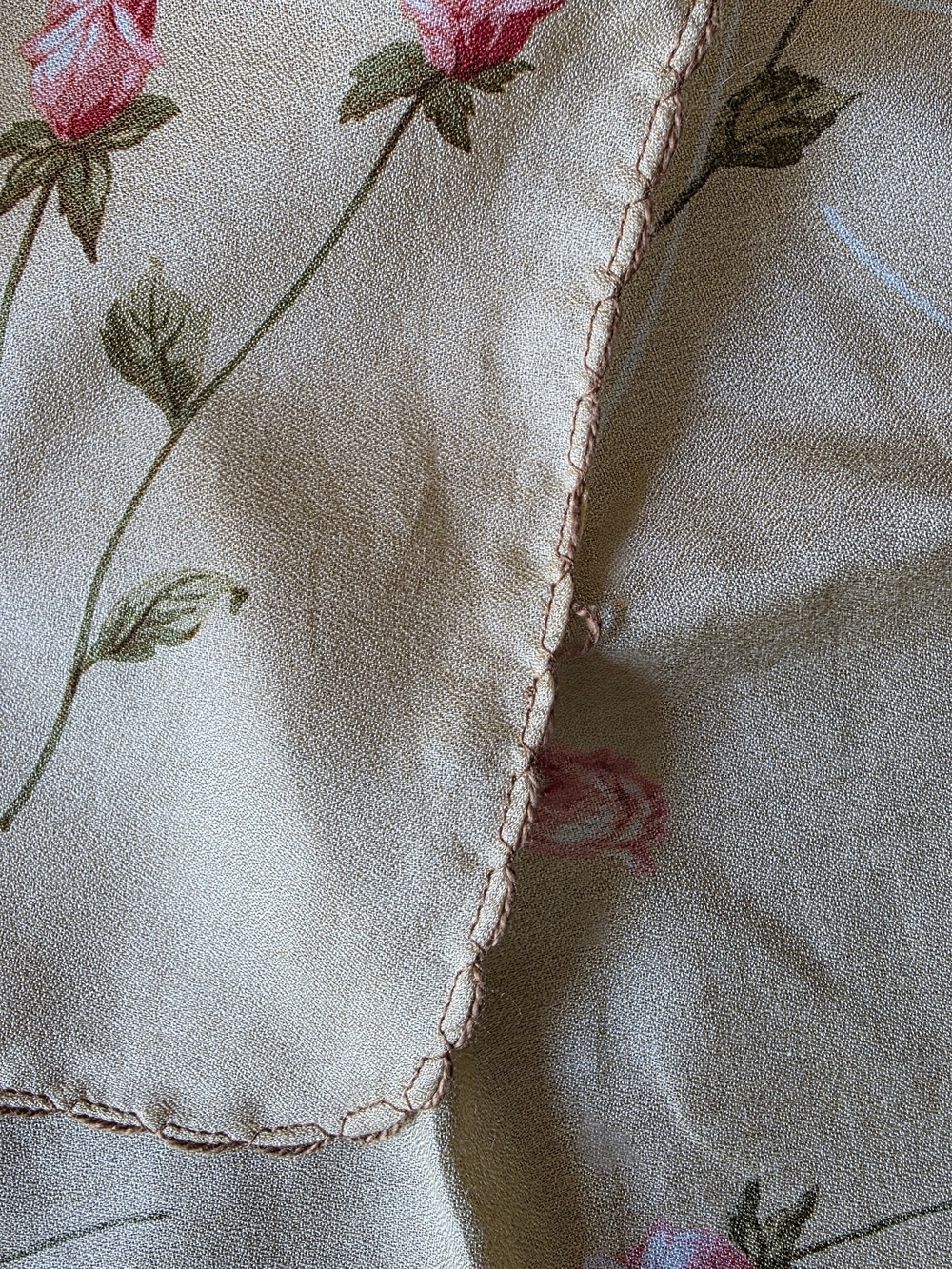 Vintage Burberry Rose Floral Neck Scarf Cotton Head Scarf 22x22 Cottagecore - Picture 6 of 8
